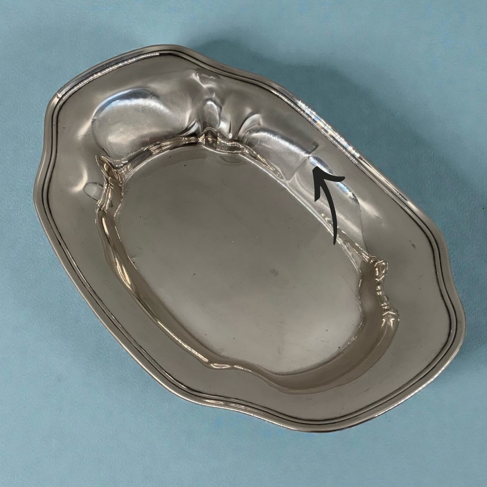 Vintage Sterling Silver Lot: Bread Tray, Bowl, Mint Julep Cup, 487 Grams, Marked - Picture 16 of 16
